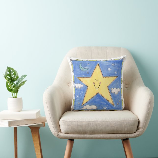 Almofada Uma Estrela Feliz (Cadeira)