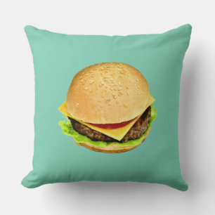 Almofada Uma grande foto de cheeseburger suculenta