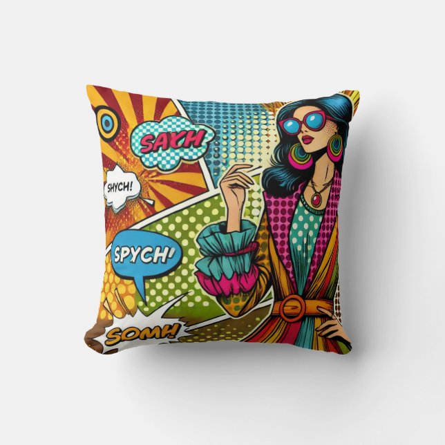 Almofada Uma ilustração de tendência no estilo de pop (Frente)
