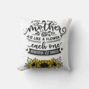 Almofada Uma mãe é como uma flor, um presente de Dia de a