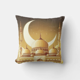 Almofada Uma Mesquita Majestosa Sob A Lua Crescente