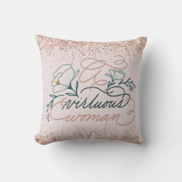 Almofada Uma mulher virtuosa provém do Travesseiro decorati