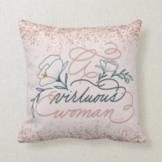 Almofada Uma mulher virtuosa provém do Travesseiro decorati