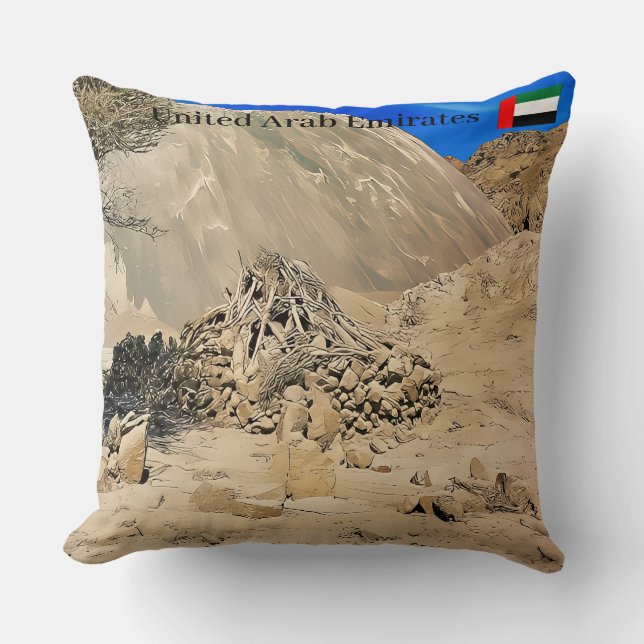 Almofada Uma paisagem seca e árida (Frente)