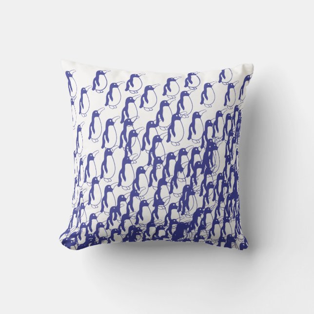 Almofada Uma pilha dos pinguins (Frente)