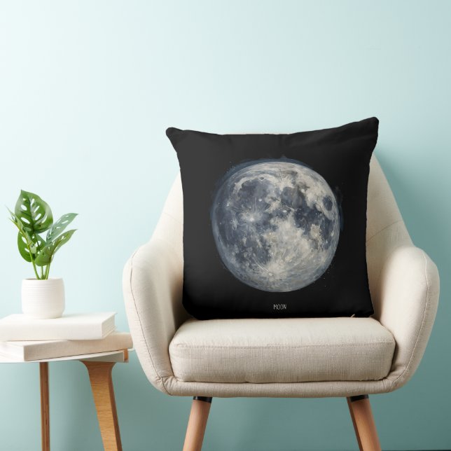 Almofada Uma pintura da lua no espaço (Cadeira)
