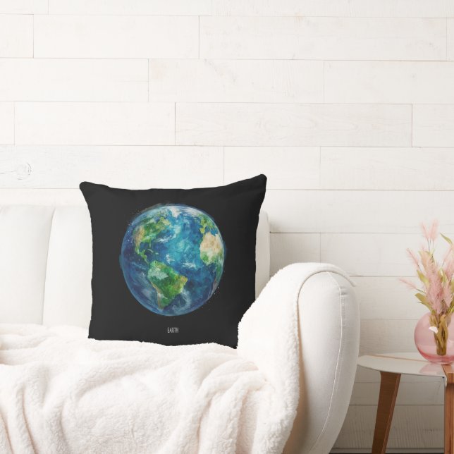 Almofada Uma pintura da terra no espaço (Sofá)