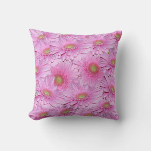 Almofada Uma Sinfonia de Gerberas Rosadas,