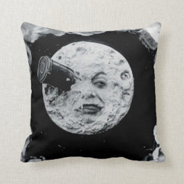 Almofada Uma viagem à lua (preto e branco)
