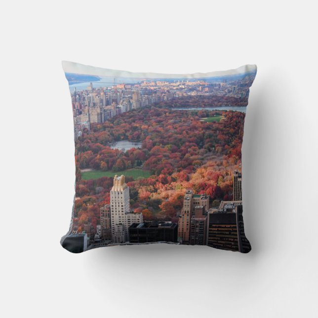 Almofada Uma vista de cima: Outono em Central Park 01 (Frente)