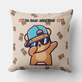 Almofada Un-Bear-ably Cool | Cute Bear Pillow