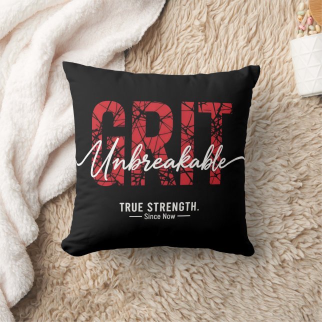 Almofada Unbreakable Grit Motivational Quote Art  (Cobertor)