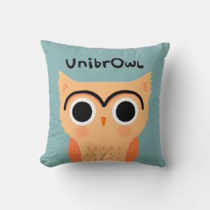 Almofada UnibrOwl Unibrow Owl Coruja-de-sobrancelhas-grac