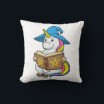Almofada Unicorn as Wizard with Book & Hat<br><div class="desc">This design is the perfect gift for a birthday,  Christmas and other celebrations. It is suitable for women,  men and kids.</div>