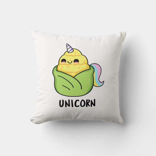 Almofada Unicorn Funny Baby Corn Pun (Frente)