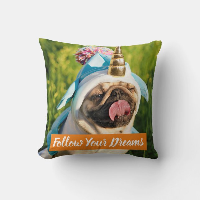 Almofada Unicorn Pug (Frente)