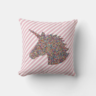 Almofada Unicorn Silhouette Rainbow Sprinkles