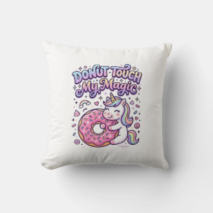 Almofada Unicórnio Donut Toque Meu Presente Mágico Sticker