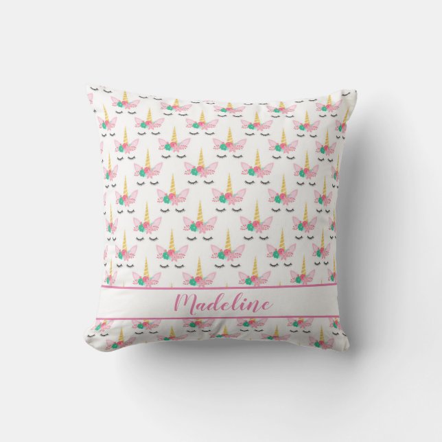 Almofada Unicórnio Floral Personalizado (Frente)