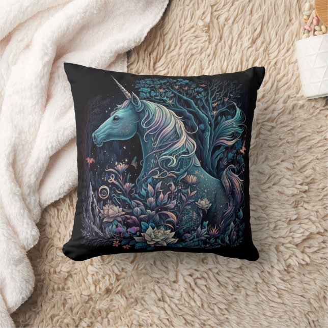 Almofada Unicórnio Místico - Floresta Fantástica (Cobertor)