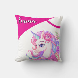 Almofada unicórnio & personalize seu nome