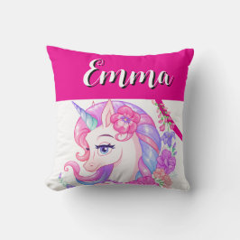 Almofada unicórnio & personalize seu nome