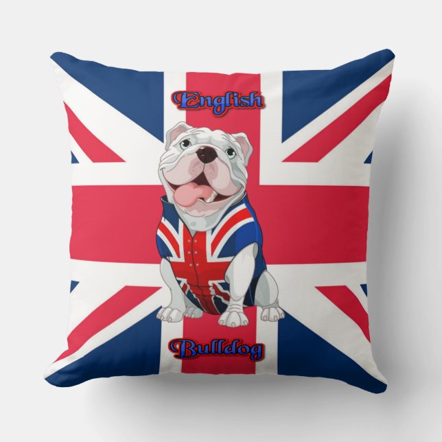 Almofada Union Jack English Bulldog (Frente)