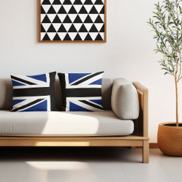 Almofada Union Jack Metade Preto e Azul