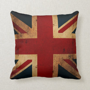 Almofada Union Jack (olhar afligido vintage)