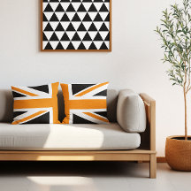 Union Jack Preto e Laranja Metade