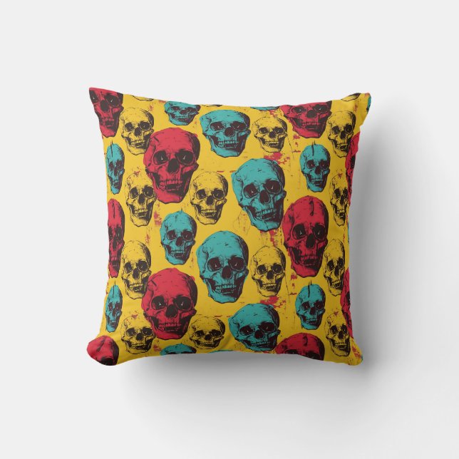 Almofada Urban Art Skull Pillow Design, Cojín C38 (Frente)