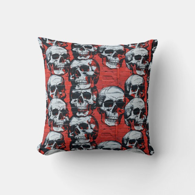 Almofada Urban Art Skull Pillow Design, Cojín C84 (Frente)