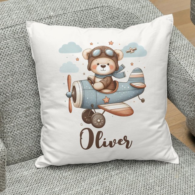 Almofada Ursa de pelúcia piloto fofa personalizada (Criador carregado)