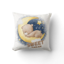 Urso Adormecido na Lua Sonhos Doces Berçário Pi