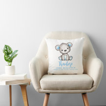 Urso Azul Simples Fofo Bebê Menino