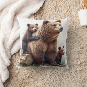 Almofada Urso Castanho com Dois Cubos