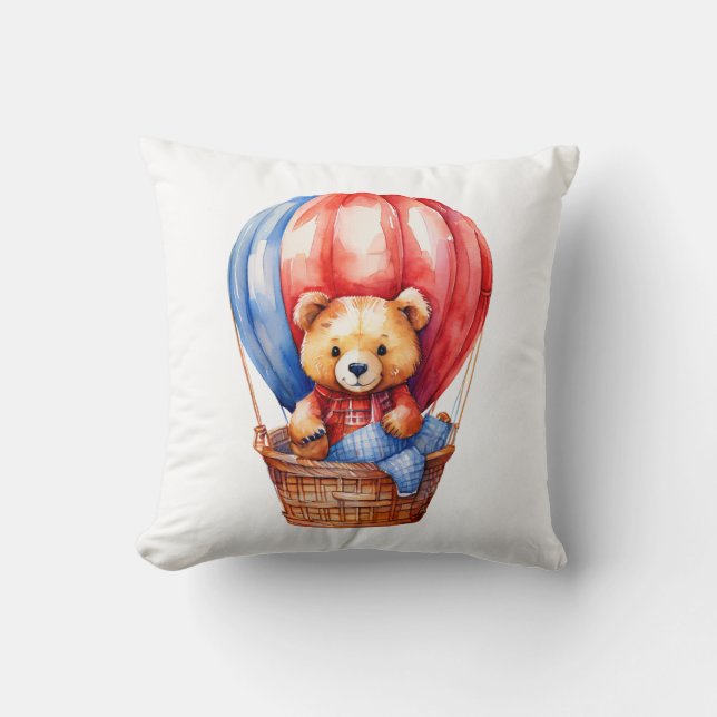 Almofada Urso Cócio a Andar num Travesseiro de Balão de Ar  (Frente)