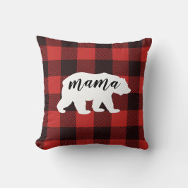 Almofada Urso da Mãe do Flannel Vermelho e Negro Russo