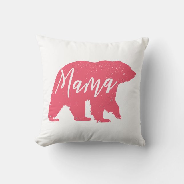 Almofada Urso da mamãe rosa (Frente)