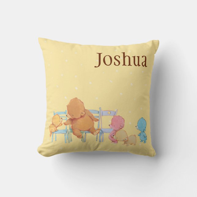 Almofada Urso de Brown & cadeiras grandes da parte quatro (Frente)