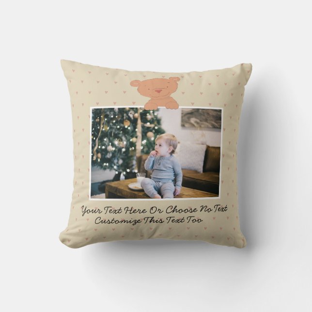 Almofada Urso de Coração Coração Bonito, Fome Russo do País (Frente)