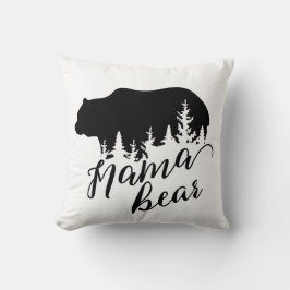 Almofada Urso de Mama Flannel Branco e Negro
