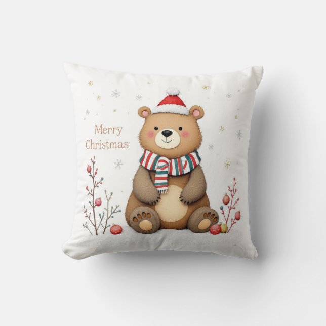 Almofada Urso de Natal (Frente)
