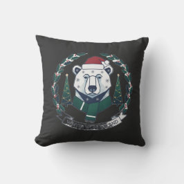 Almofada Urso de Natal – Lindo Urso com Chapéu de Papai Noe