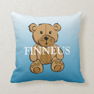 Almofada Urso de pelúcia listrado verde e azul personalizad