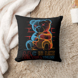 Almofada Urso de pelúcia Neon ABC