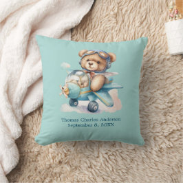 Almofada Urso de pelúcia personalizado avião presente para