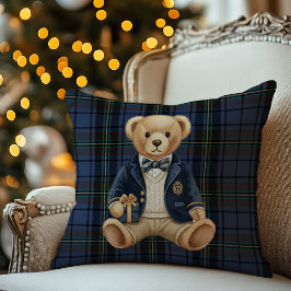 Almofada Urso de pelúcia xadrez sofisticado