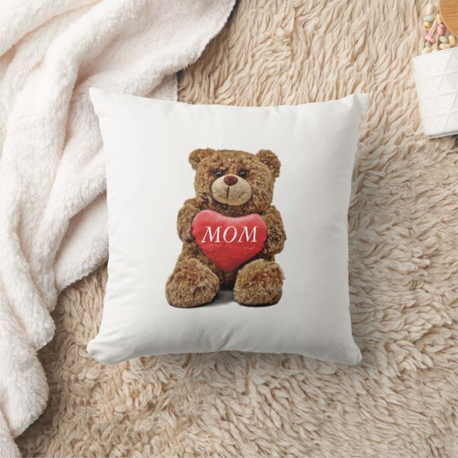 Almofada Urso de Teddy e Coração personalizado (Cobertor)