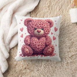 Almofada Urso de Teddy, Namorados Floral Rosa
